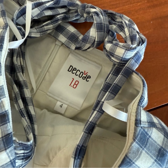 Decode 1.8 Blue and White Checkered Dress - Picture 3 of 7